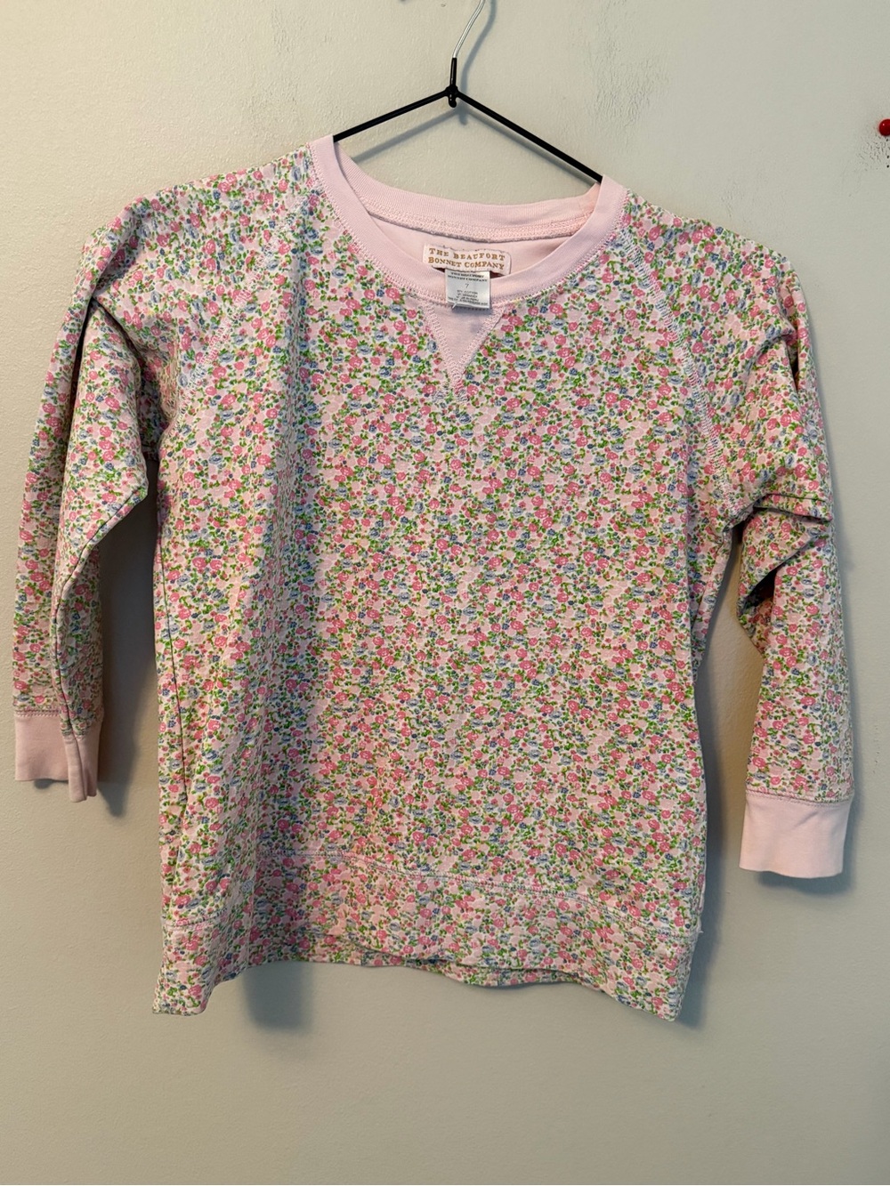 The Beaufort Bonnet Company Pink Floral Crewneck